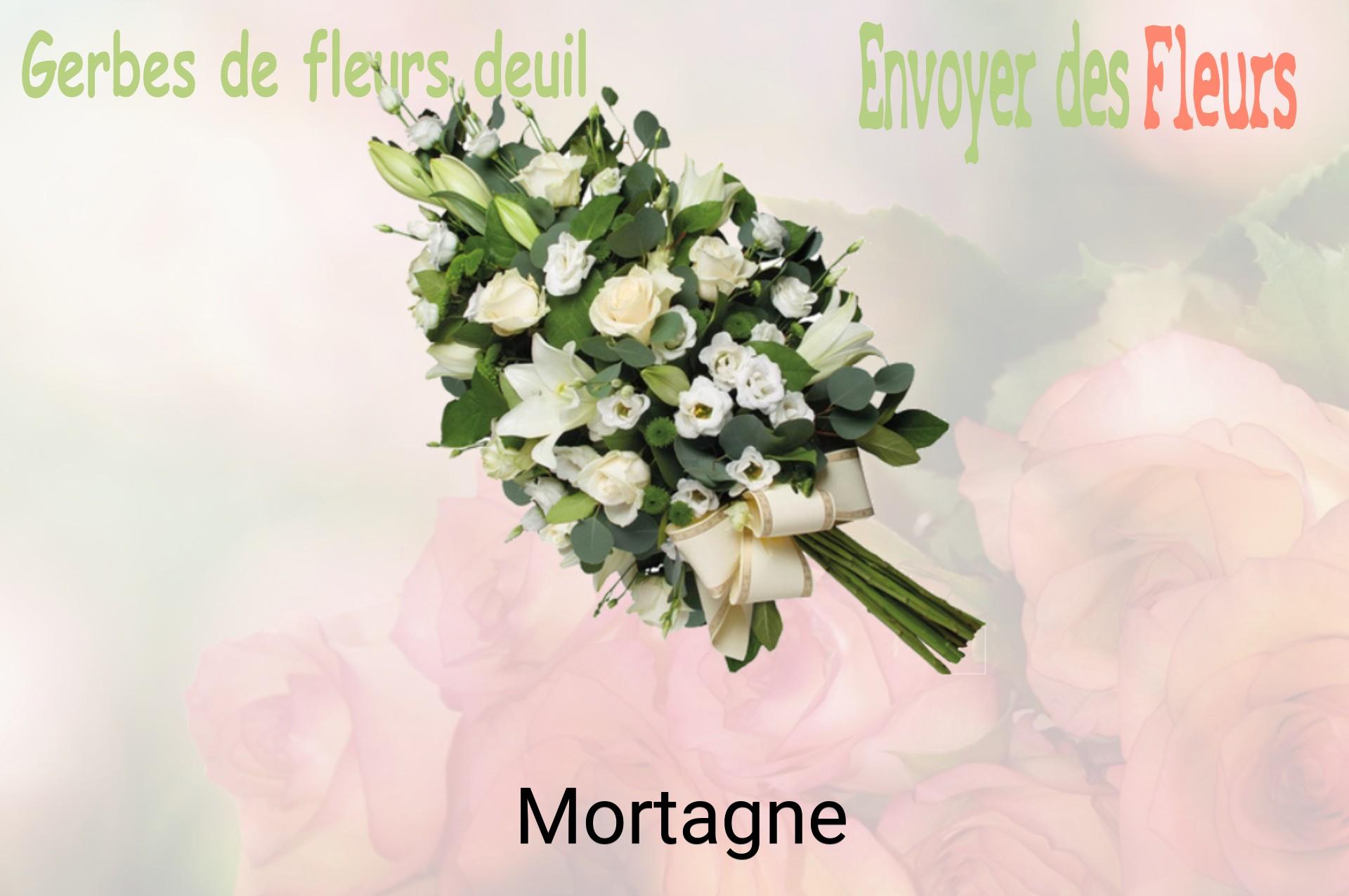 Gerbe de fleurs de deuil livrée à Mortagne
